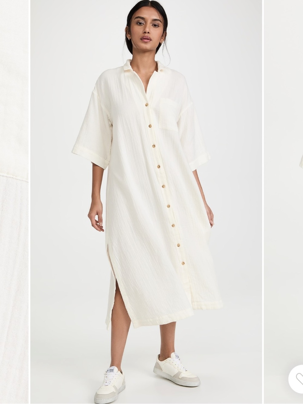 Madewell Double-Gauze Cover-Up Maxi Shirtdress Women’s SZ S in Lighthouse